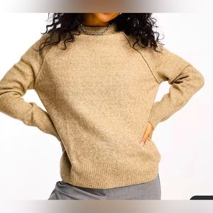 ASOS design oversized crew neck jumper in recycled polyester blend in taupe